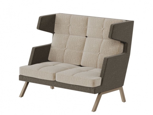 Алдо Диван двухместный высокий с декором из пуговиц ALDB-02 1430*960*1180