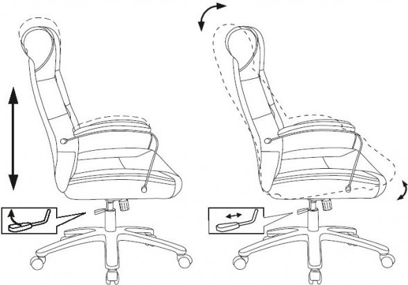 Кресло руководителя Бюрократ T-9928SL ткань
