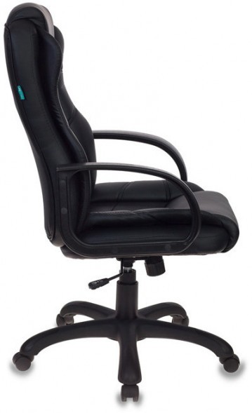 Кресло руководителя Бюрократ CH-839 черный Leather Black эко.кожа крестов. пластик