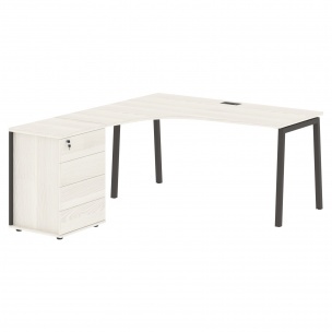 Стол эргономичный с тумбой ELCET 1518(L) 1560х1880х750 EDIS