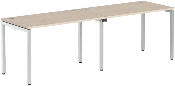 Стол 2-х местный XWST 2470 Бук Тиара/Алюминий 2400х700х750