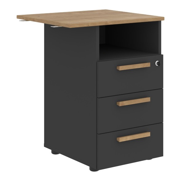 Тумба приставная FLC-3D.2A Белый премиум 570х504х733 FORTA